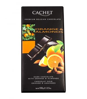 Étcsokoládé - narancs és mandula, Cachet