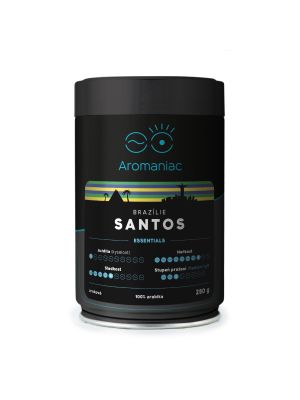 Aromaniac, Brazílie Santos kávé, szemes, dobozos, 100% arabika